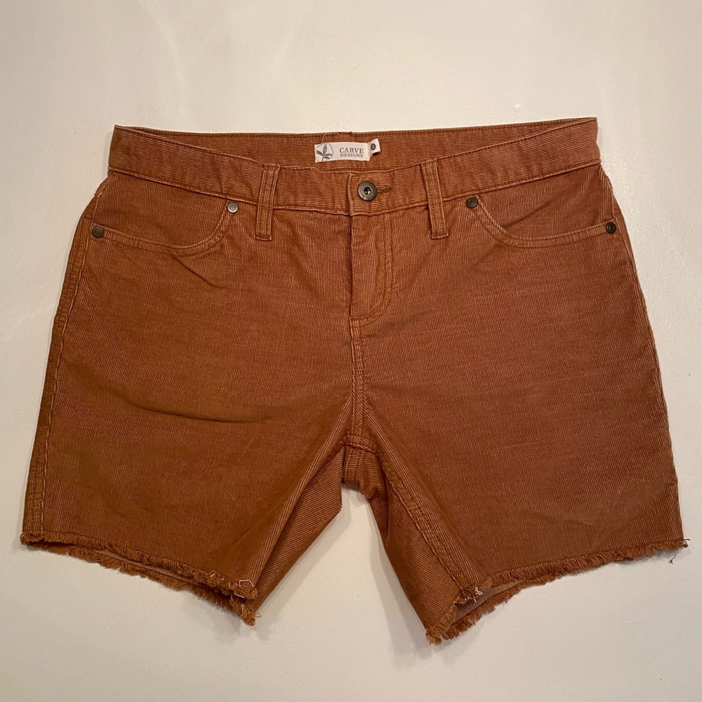 Carve Designs Oahu Shorts 6” Inseam Size 2 Rusty Brown
